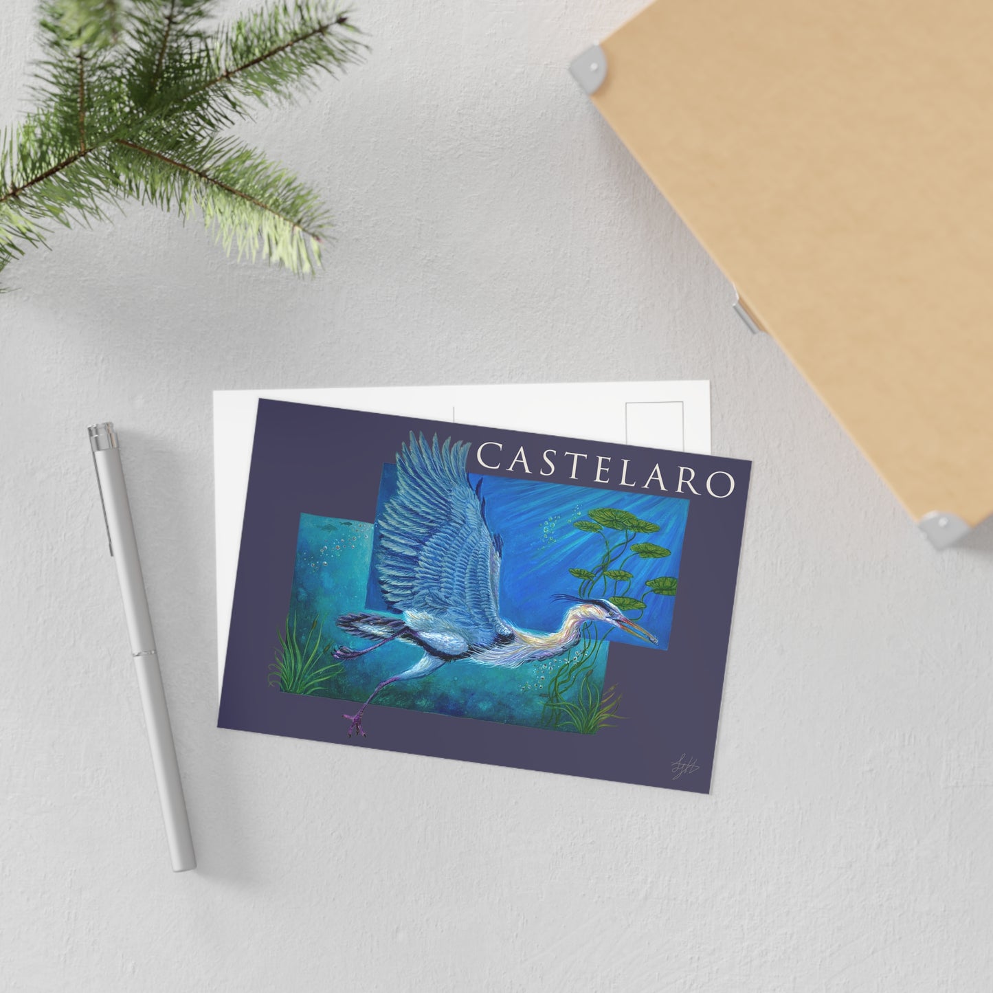 Blue Heron Fine Art Postcard