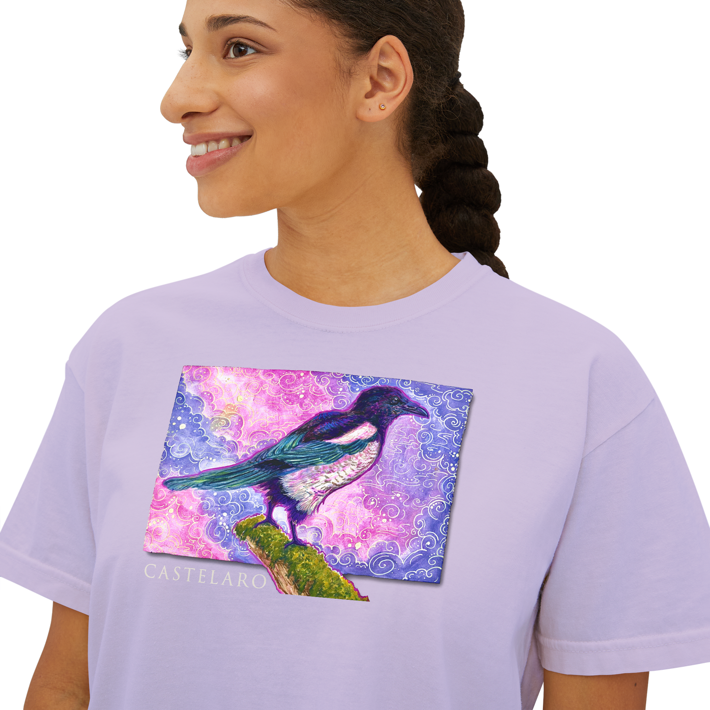 Women's Boxy T-Shirt - Magpie