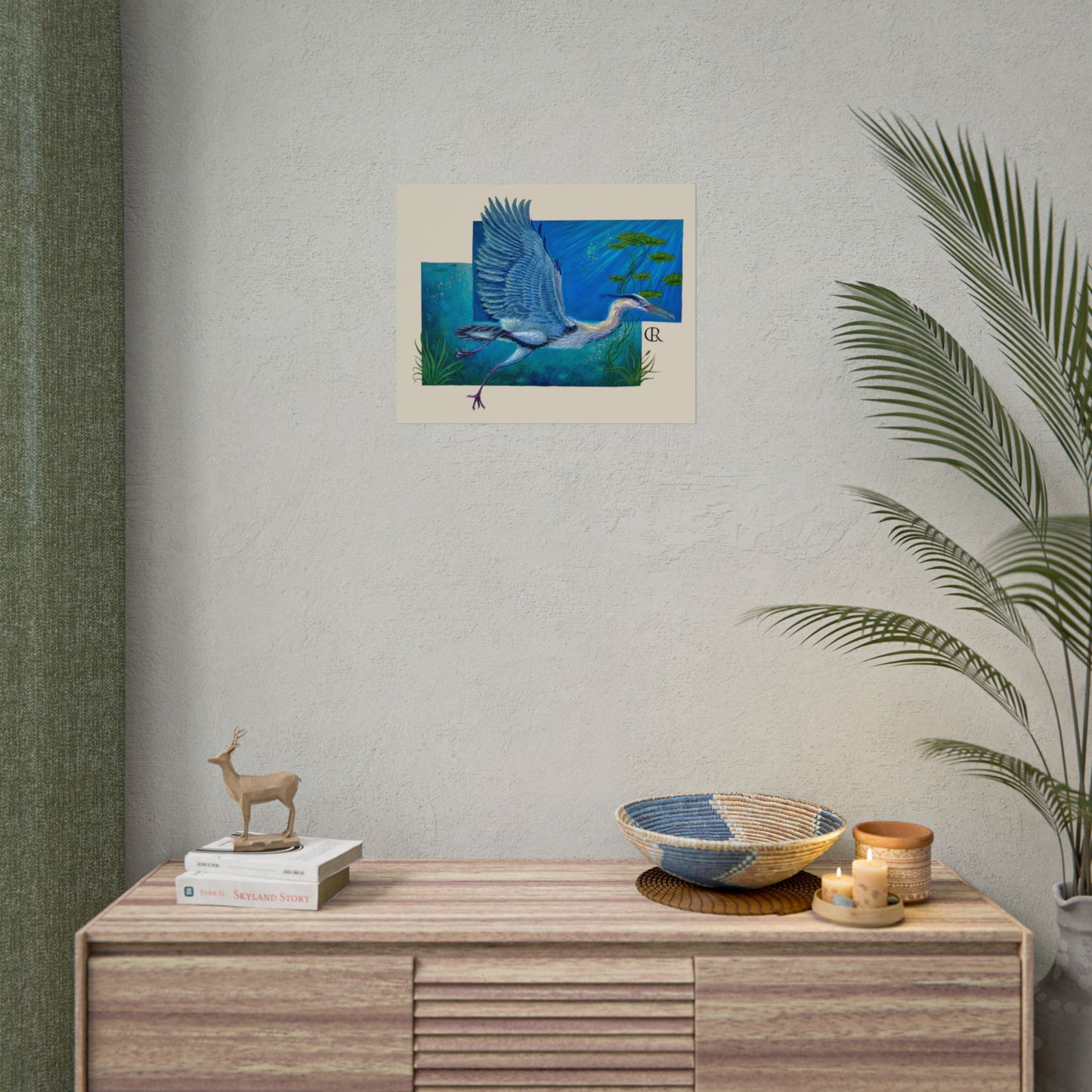 Blue Heron Art Poster
