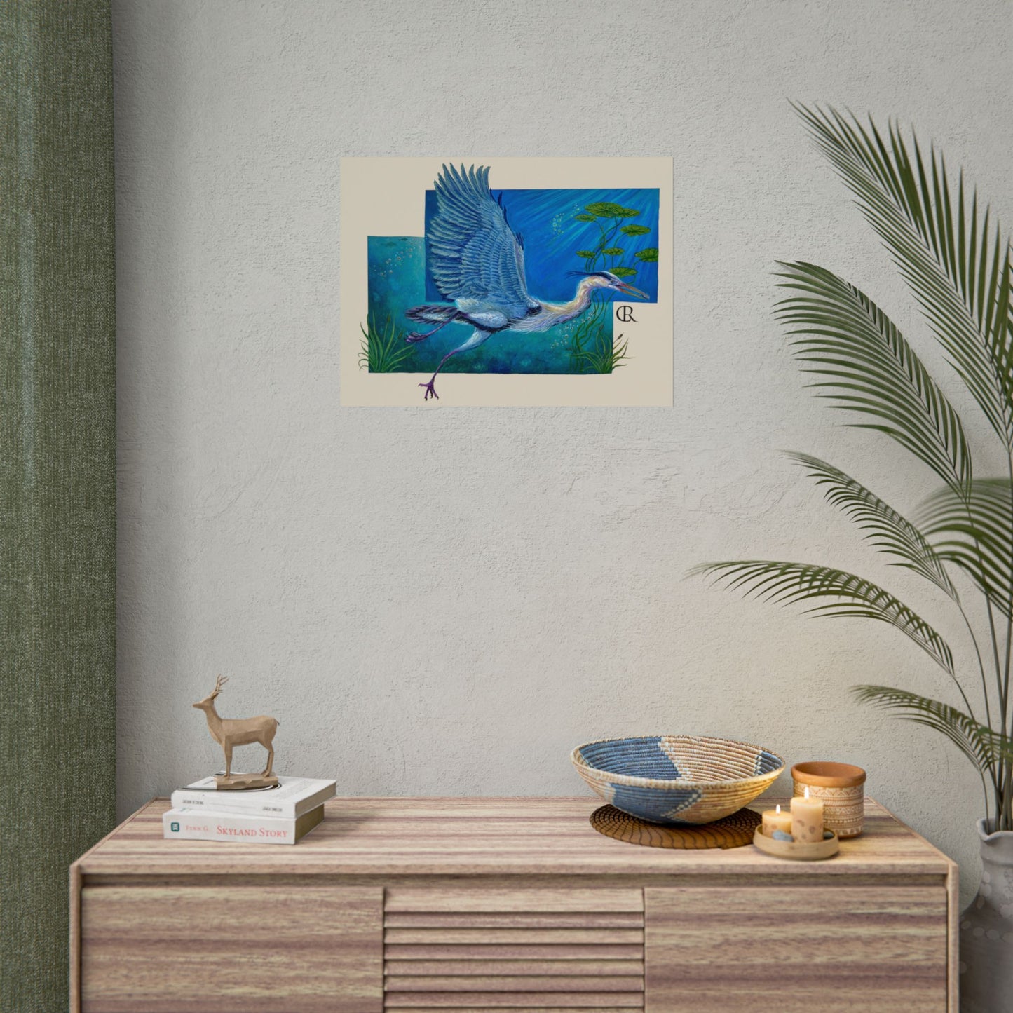 Blue Heron Art Poster