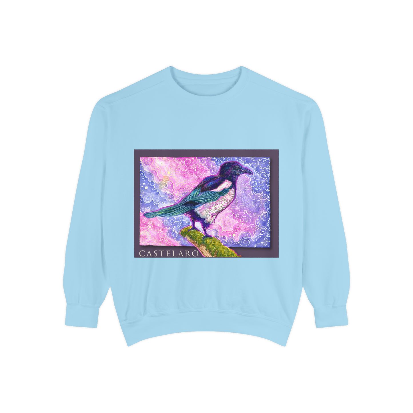 Magpie Watercolor Art Sweatshirt