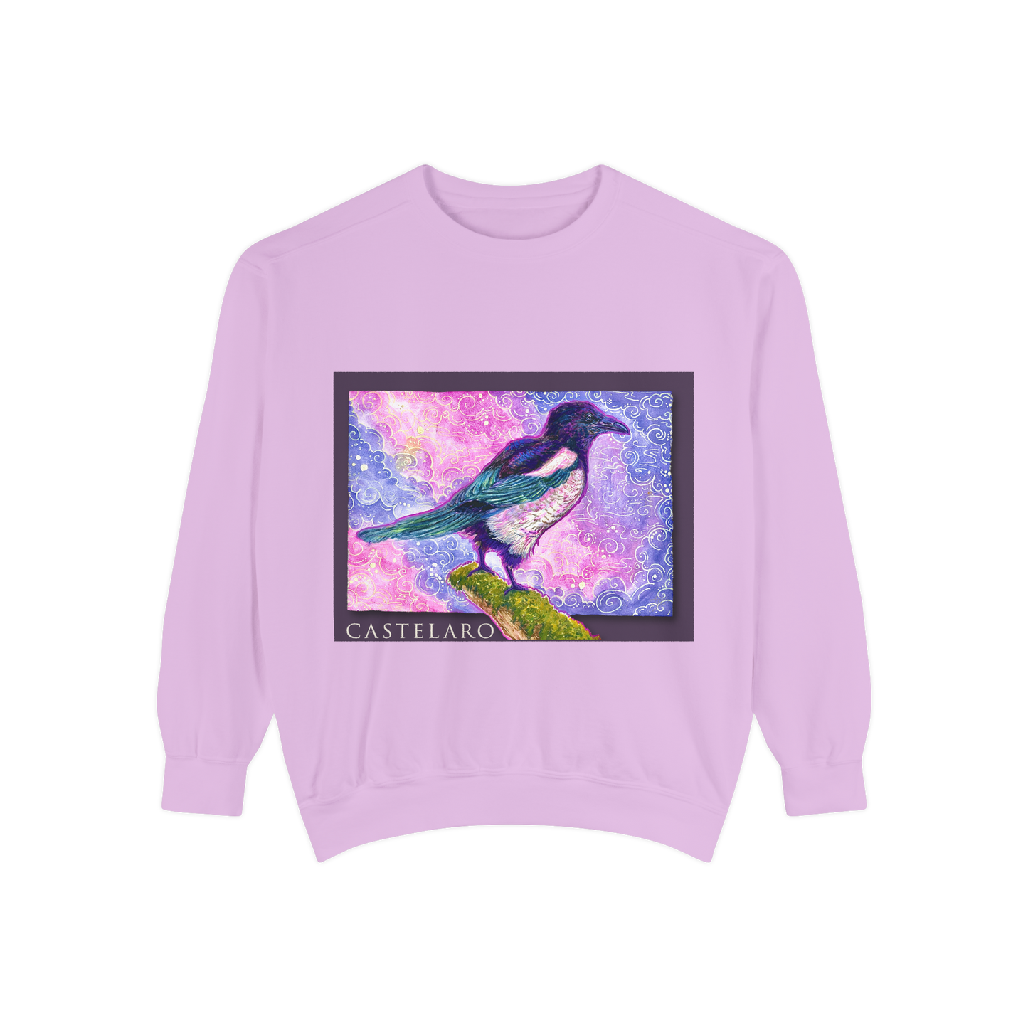 Magpie Watercolor Art Sweatshirt