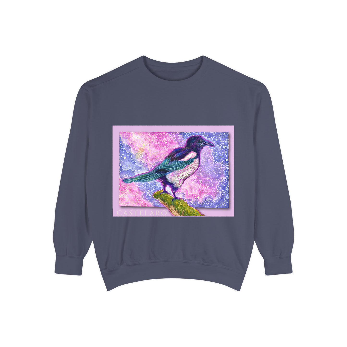 Magpie Watercolor Art Sweatshirt
