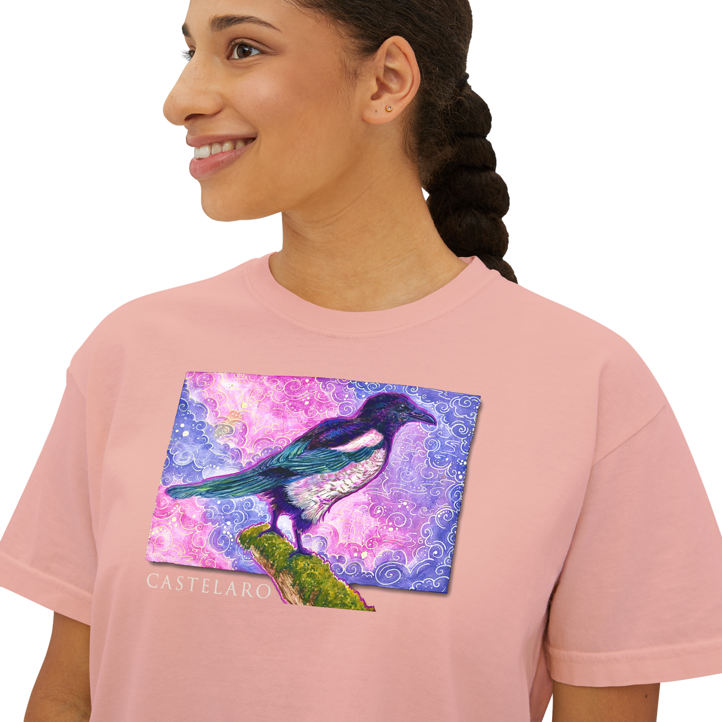 Women's Boxy T-Shirt - Magpie