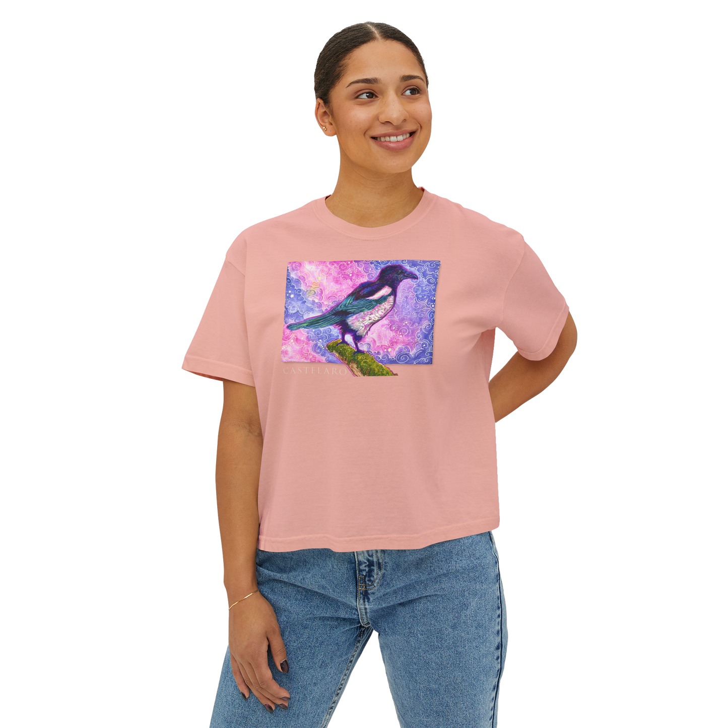 Women's Boxy T-Shirt - Magpie
