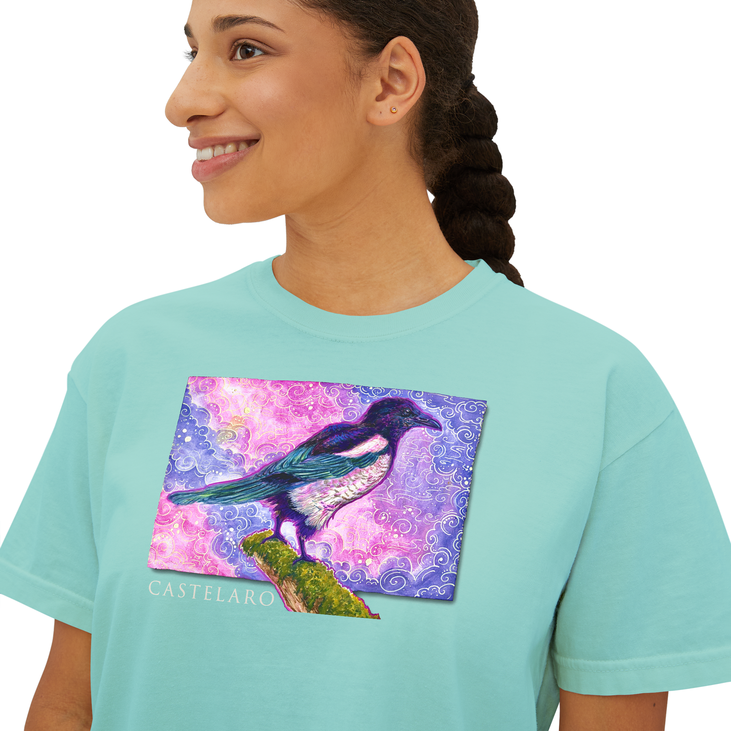Women's Boxy T-Shirt - Magpie