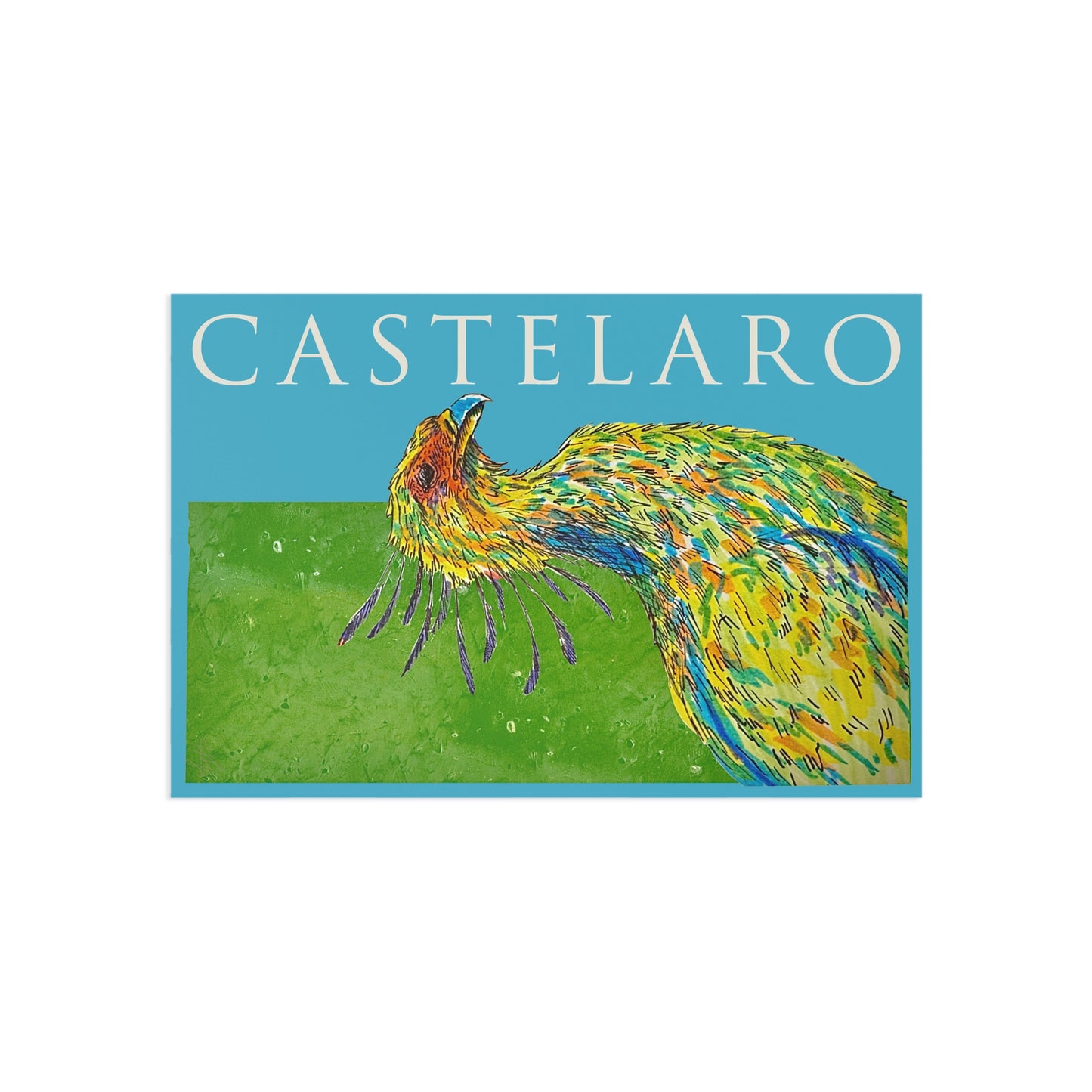Castelaro Secretary Bird Postcard