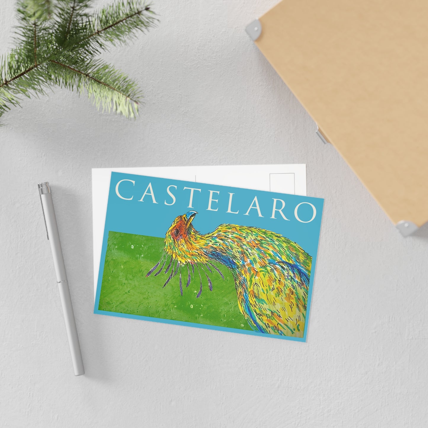 Castelaro Secretary Bird Postcard