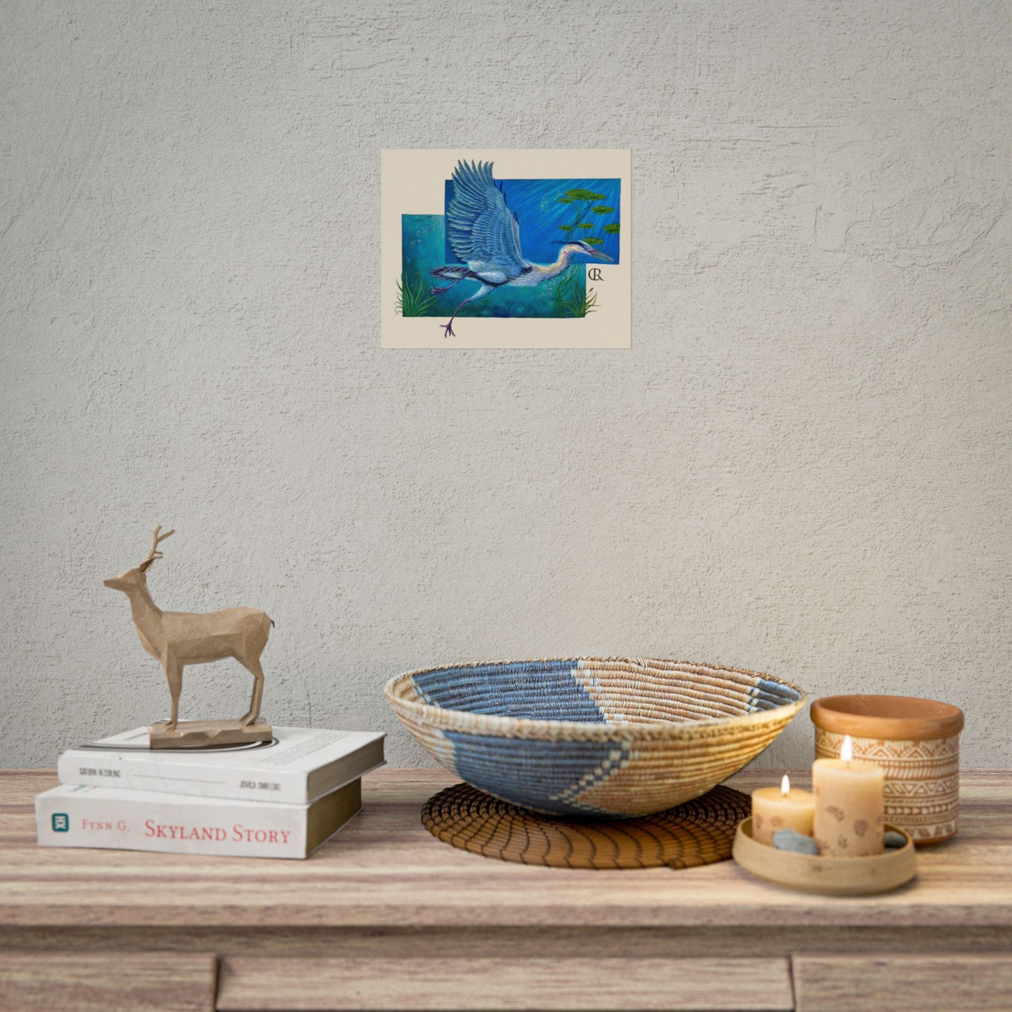 Blue Heron Art Poster