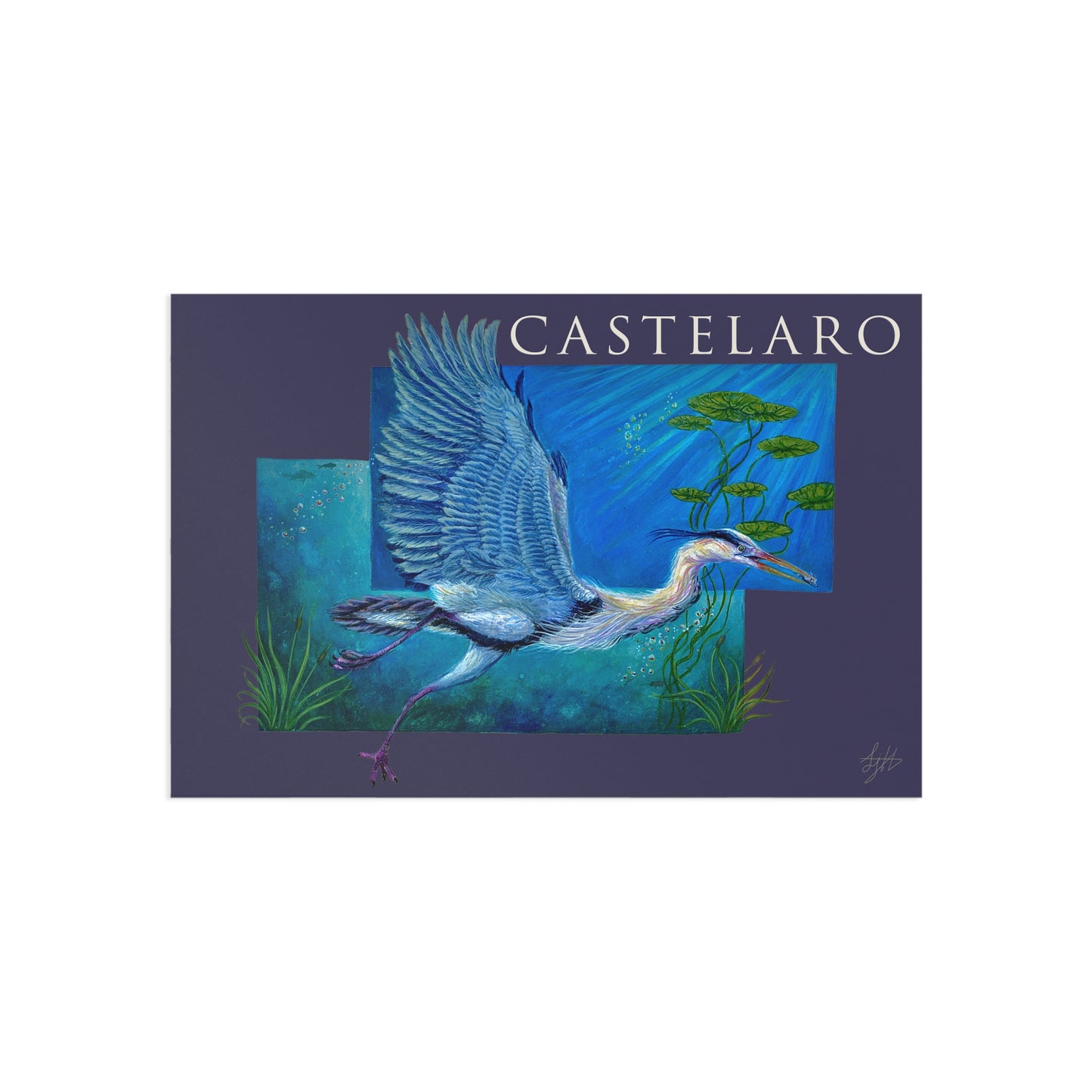 Blue Heron Fine Art Postcard