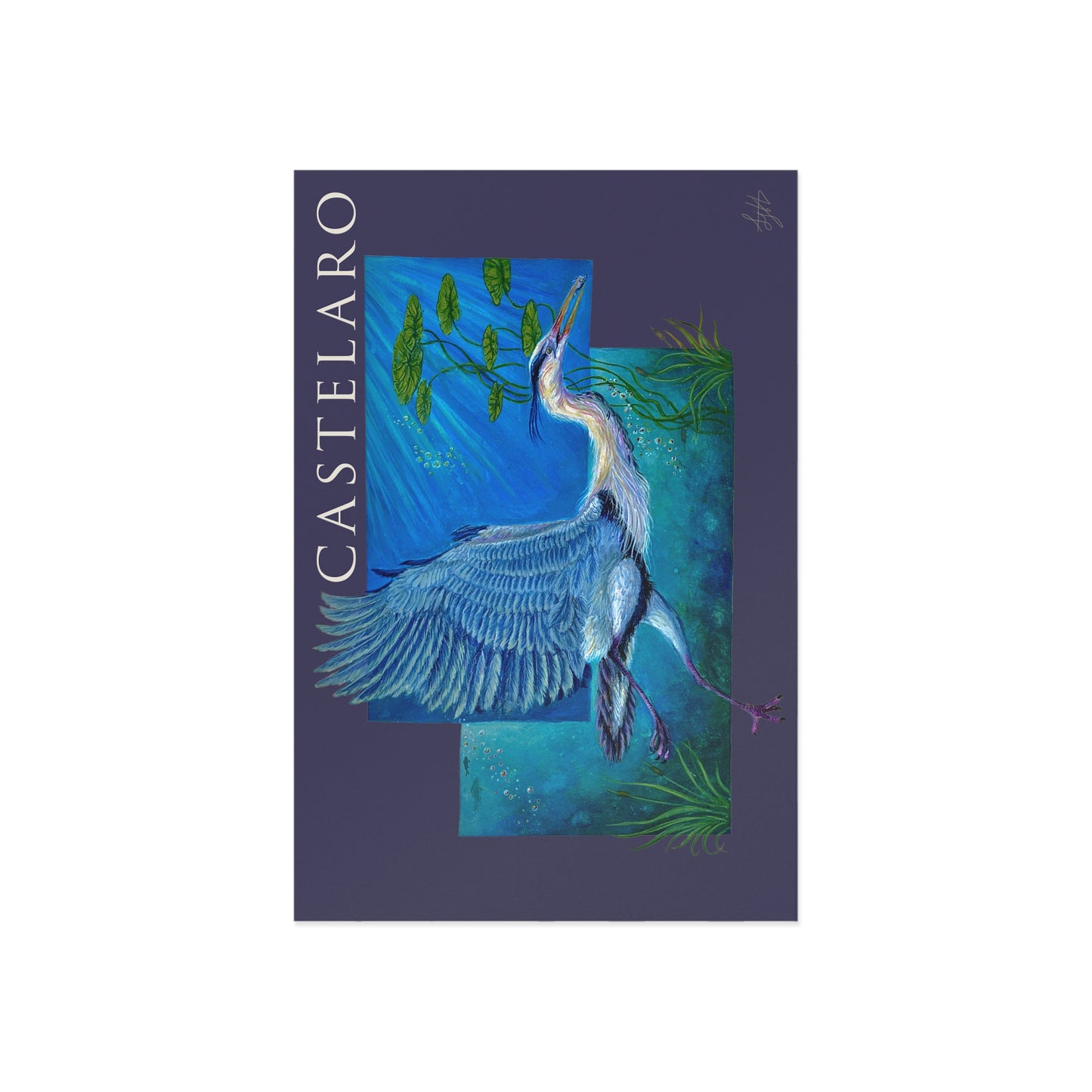 Blue Heron Fine Art Postcard