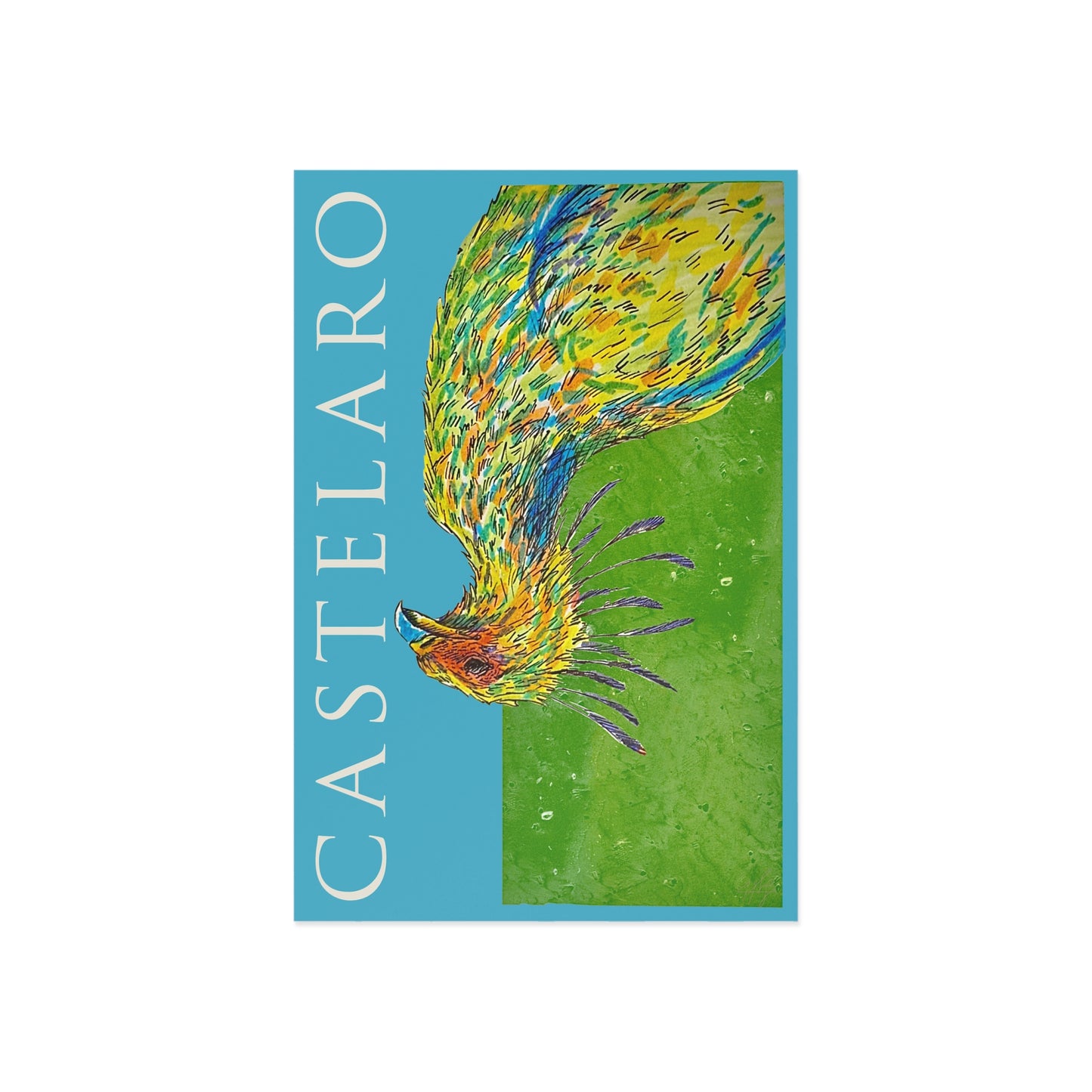 Castelaro Secretary Bird Postcard